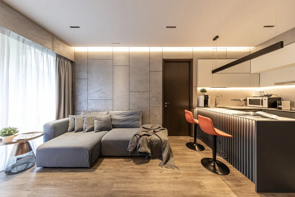 Open concept interior design idea