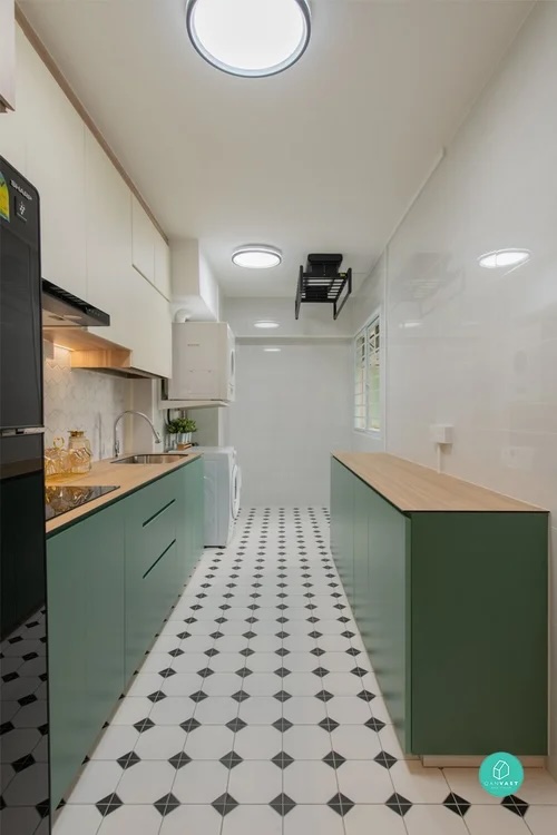 Unique tile design in kitchen renovation